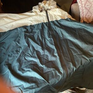 Color Block Rain Pancho